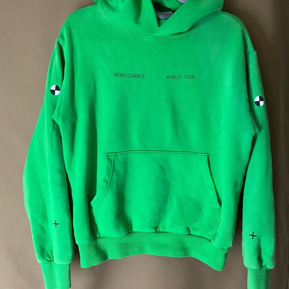 BEYONCÉ RENAISSANCE WORLD TOUR GREEN SCREEN HOODIE SIZE SMALL